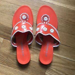 Jack Rogers sz 11 Orange Navajo Jelly Sandals